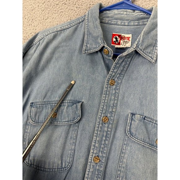 Disney Light Blue Casual Button Down Shirt - Picture 6 of 11